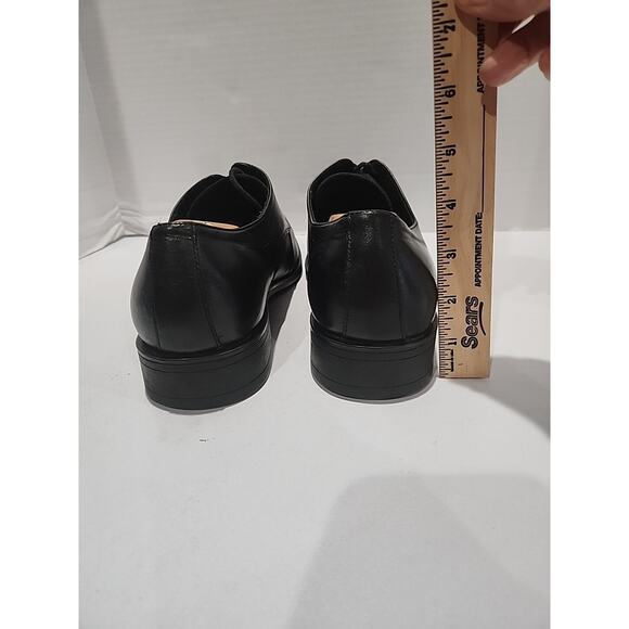 Kenneth Cole Leather Dress Shoe Mens 11M Black Leisure Hour Oxfords Work Formal - Picture 5 of 10